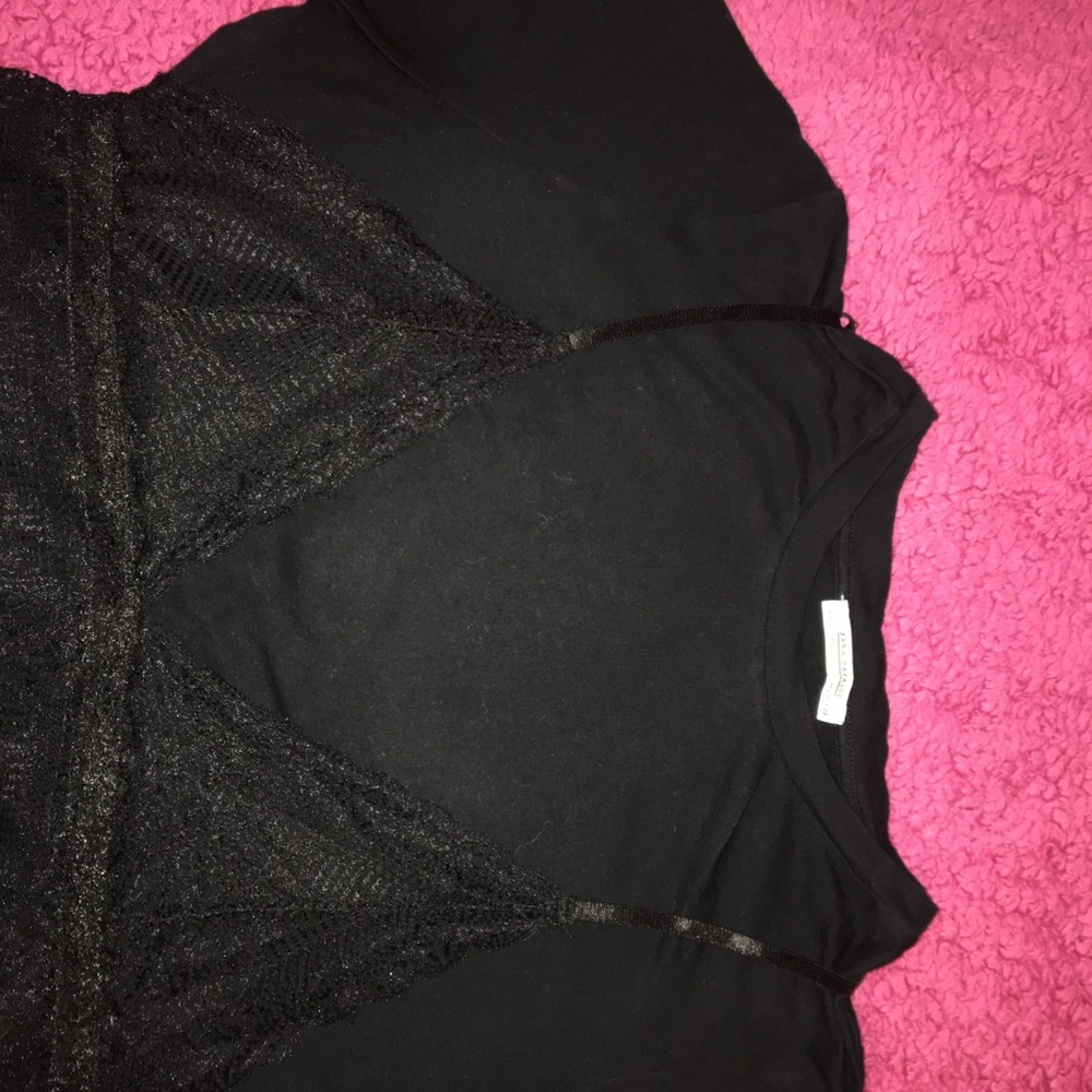 Lace Cami attached black shirt